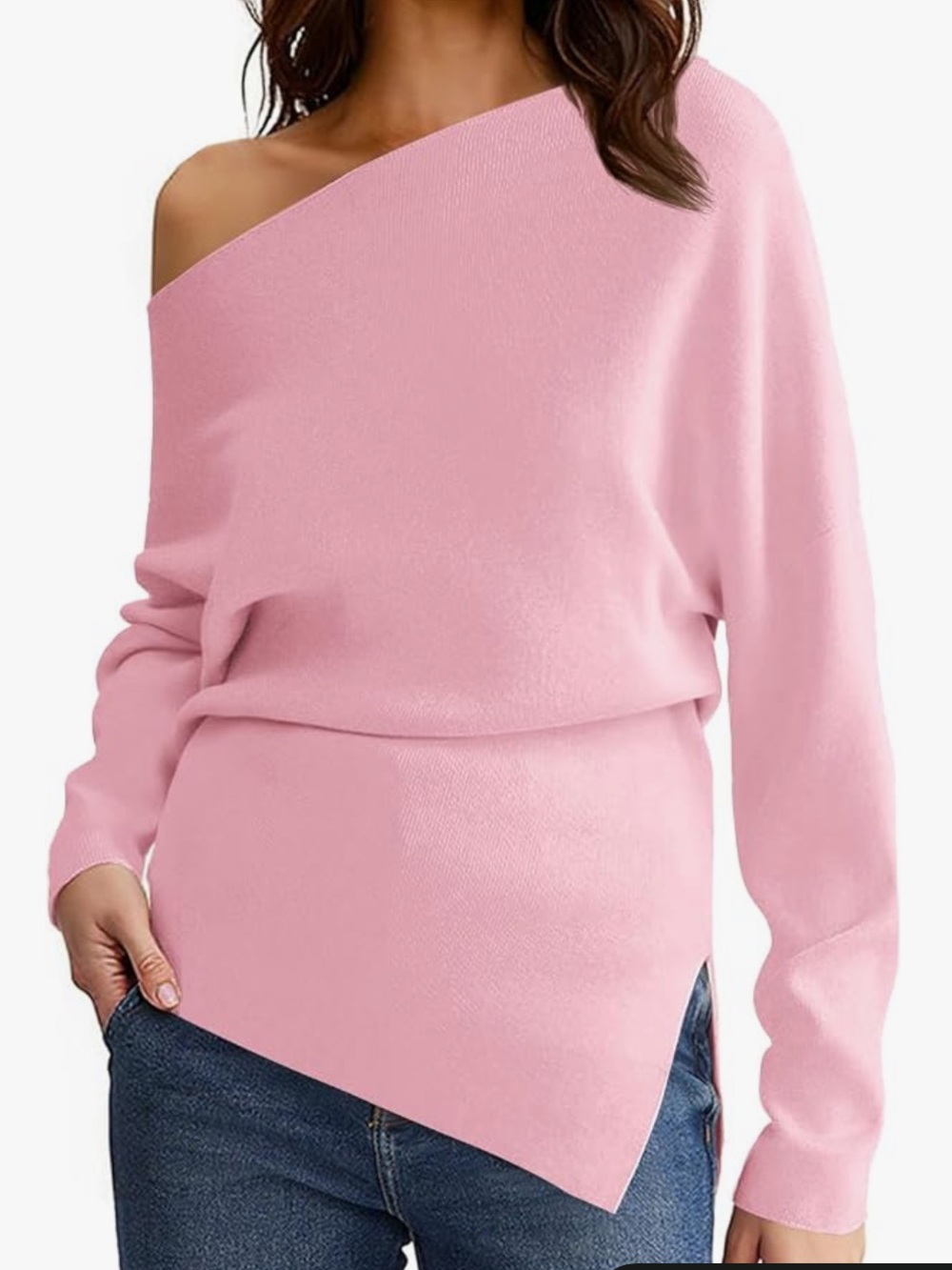 Saodimallsu Womens Off One
Shoulder Sweaters Long sleeve new 🆕